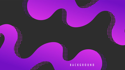 Wavy Liquid Background Template. Purple Violet Color. Design Vector EPS10