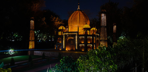 Taj mahal at night
