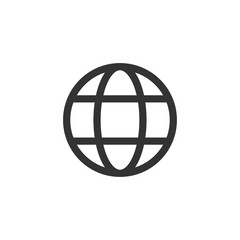 Globe icon. Earth symbol modern, simple, vector, icon for website design, mobile app, ui. Vector Illustration