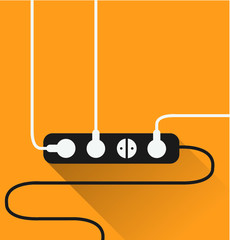 power outlet icon in minimal style