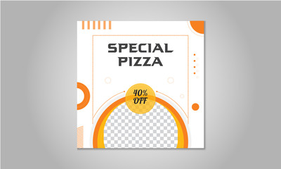 Food Banner Social Media Post Template Design