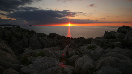 Atardecer en la Playa de Valdearenas, Liencres, Cantabria, España