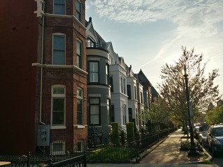 Colorful row houses of Washington, DC