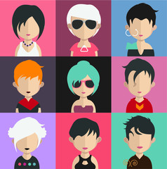 High quality avatar, people vector icons