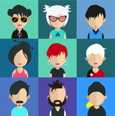 High quality avatar, people vector icons
