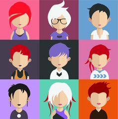 High quality avatar, people vector icons