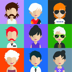 High quality avatar, people vector icons