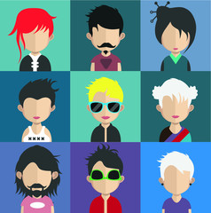 High quality avatar, people vector icons