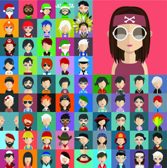 Obraz na płótnie Canvas High quality avatar, people vector icons