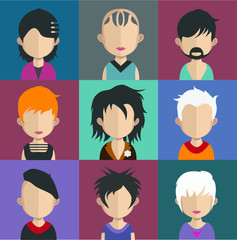 High quality avatar, people vector icons