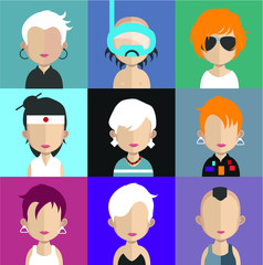 High quality avatar, people vector icons