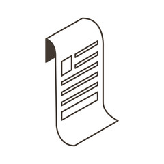 paper receipt style line icon