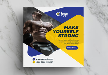 Gym and Fitness Social Media Banner Layout