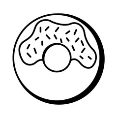 Obraz premium donut pop art line style