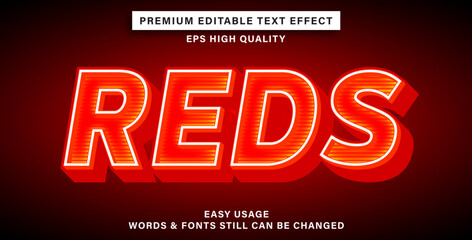 Text effect reds