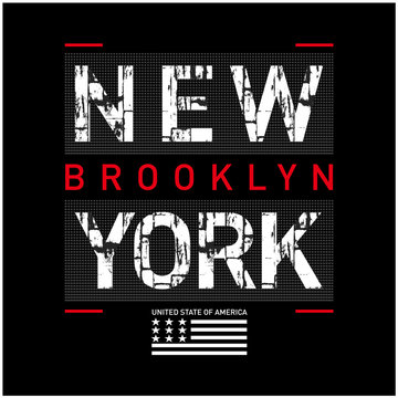 New York City typography, t-shirt graphics. vector illustrations
