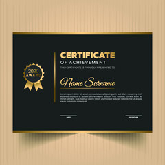 Vector certificate template.Certificate template. Diploma of modern design or gift certificate. Vector illustration.