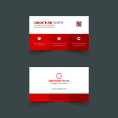 Double-sided creative business card template.Modern business card template. Flat design vector abstract creative - Vector