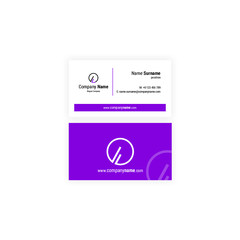Purple Elegance and Exclusive Business Card to Print - obrazy, fototapety, plakaty