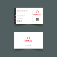 Double-sided creative business card template.Modern business card template. Flat design vector abstract creative - Vector