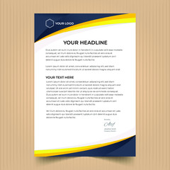 Modern Creative & Clean Corporate Business style letterhead design template for company project.Corporate Business Professional letterhead design template.Ready for abstract,identity,elegant,vector, 