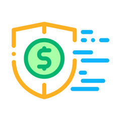 finance protection insurance icon vector. finance protection insurance sign. color symbol illustration
