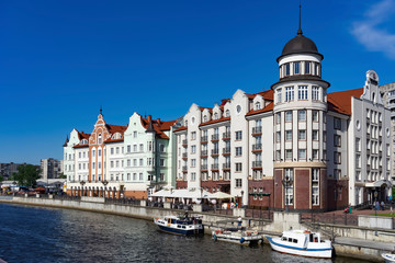 city on the background of blue sky.