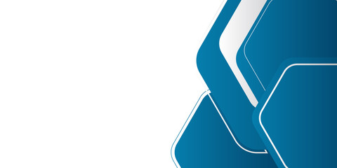 Modern blue white abstract hexagonal lines background for presentation design, banner, brocure, and business card
