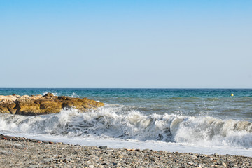 the sea and the movement of its waves