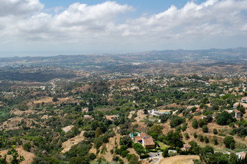 Fototapeta na wymiar Panoramic view of town