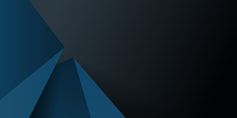 Abstract background dark blue with modern corporate concept and 3d triangles element
