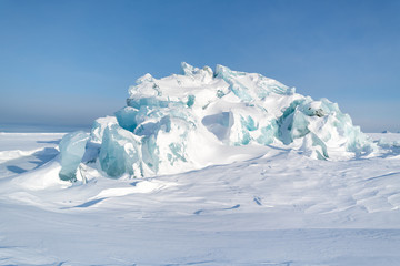 Iceberg on the island of Spitsbergen in the Swalbard Archipelago in the Arctic Sea