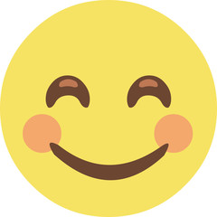 Vector illustration of a happy emoji