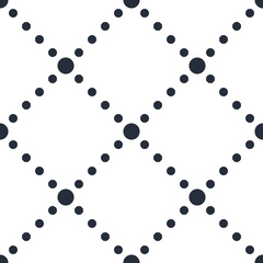 Seamless crossed dots lines geometric pattern, abstract minimal vector background with cross stripes, lined design for wallpaper or textile.