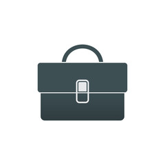 Briefcase icon. Vector illustration in flat design.