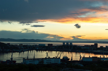 Obraz premium sunset over the sea