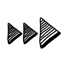 arrow right direction line style icon
