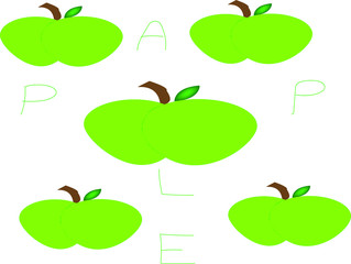 green apple seamless pattern