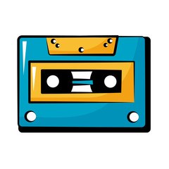 cassette retro pop art flat style icon