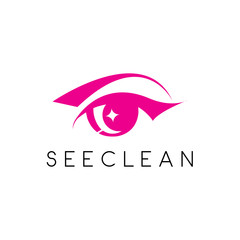 Eye shape logo design. clean and eye-catching. simple vector icon illustration inspiration