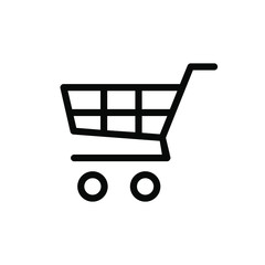 Shopping cart vector icon set collection.