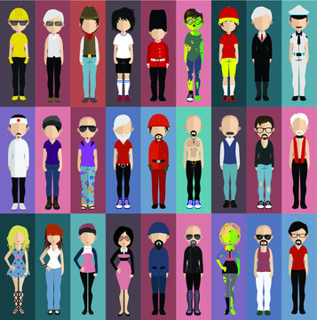 People Avatar ( With Full Body And Torso Variations)