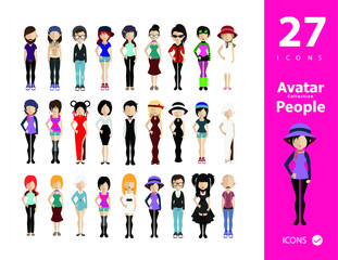 Collection of avatars ( 20 Man and woman Characters )