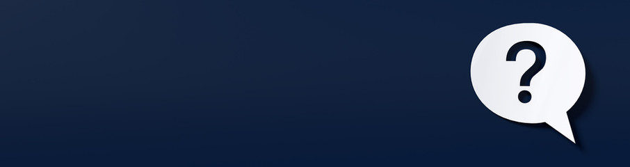 Question mark in front of a red color wall background. Business support concept - 3D Rendering.