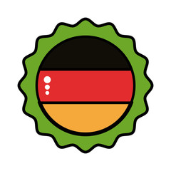 beer cap with germany flag line and fill style icon