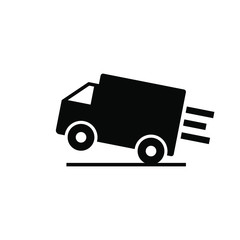 Shipping fast delivery motorcycle and truck icon. Courier vector collection.