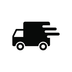 Shipping fast delivery motorcycle and truck icon. Courier vector collection.