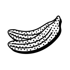 fresh banana pop art line style