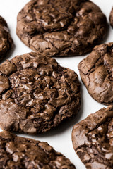Chocolate Brownie Cookies on Baking Paper