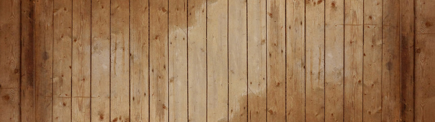 Naklejka premium old brown rustic dark wooden texture - wood background panorama long banner